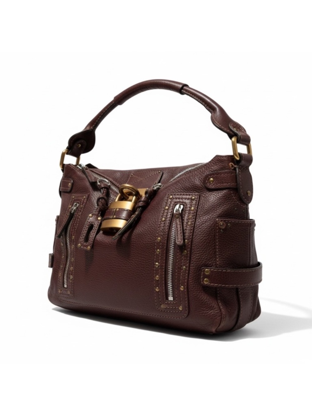 Chloé maroon paddington  Shoulder Bag with Gold Hardware ( Authentic ) no key
